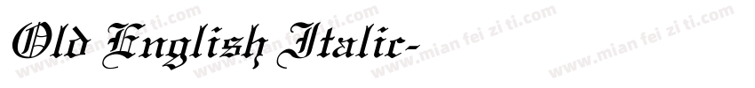 Old English Italic字体转换